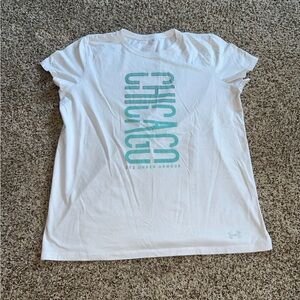 Under Armour Chicago 312 Graphic Tee White & Turquoise Women’s Large